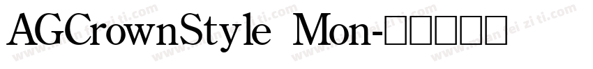 AGCrownStyle Mon字体转换